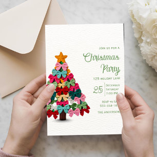 Elegante Kokette Bögen Weihnachtsbaum-Party  Einladung