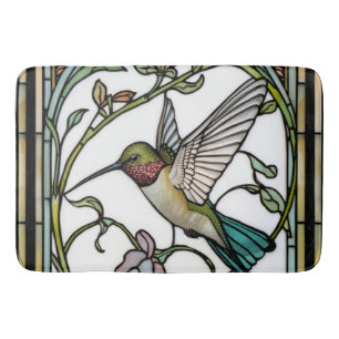 Elegante Kolibri-Kunst botanisch boho chic Badematte