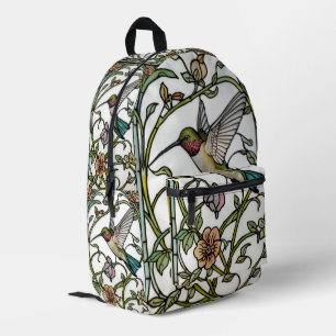 Elegante Kolibri-Kunst botanisch boho chic Bedruckter Rucksack