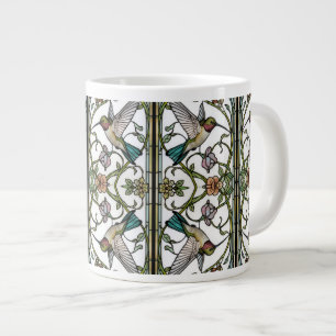 Elegante Kolibri-Kunst botanisch boho chic Jumbo-Tasse