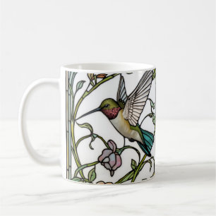 Elegante Kolibri-Kunst botanisch boho chic Kaffeetasse
