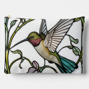 Elegante Kolibri-Kunst botanisch Boho Chic Zubehörtasche