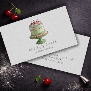 Elegante Konditorei Visitenkarte