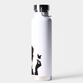 Elegante Königin-Silhouette Edelstahl-Wasserflasch Trinkflasche