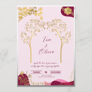 Elegante königliche Hochzeitseinladung Einladung