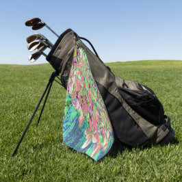 Elegante Korallen und Chartreuse Limelight Hydrang Golfhandtuch