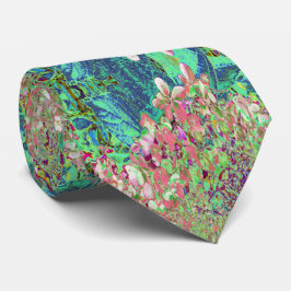 Elegante Korallen und Chartreuse Limelight Hydrang Krawatte