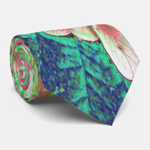 Elegante Korallen und Chartreuse Limelight Hydrang Krawatte