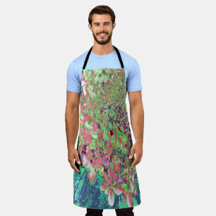 Elegante Korallen und Chartreuse Limelight Hydrang Schürze