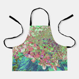 Elegante Korallen und Chartreuse Limelight Hydrang Schürze