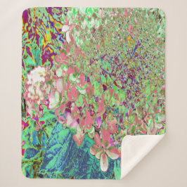 Elegante Korallen und Chartreuse Limelight Hydrang Sherpadecke