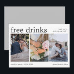 Elegante kostenfreie Getränke Drei-Foto-Hochzeiten Save The Date<br><div class="desc">Die Ankündigung Ihres besonderen Tages im Stil war noch nie so einfach mit unseren eleganten kostenlosen Drinks Drei Foto Hochzeit Save the Date. Diese ausgeklügelte Karte verbindet zeitlose Eleganz mit einer Touch modernen Flairs und schafft eine atemberaubende Einladung, die Ihren Gästen einen unvergesslichen verlass bis zur Hochzeitsfeier bieten wird. Mit...</div>