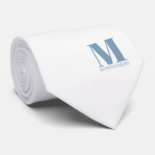 Elegante Krawatte mit Monogramm + Name für die Hoc (Gerollt)
