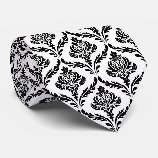 Elegante Krawatte mit schwarzem Schnitt (Gerollt)