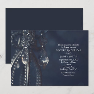 Elegante Kristall-Einladungen zur Verlobung in Moo Einladung