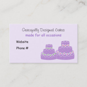 Elegante Kuchenfirma Visitenkarte