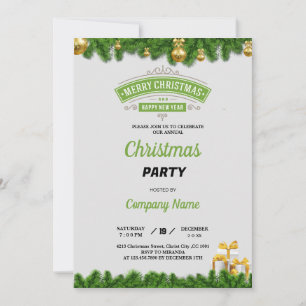 Elegante Kugeln für die Firmenweihnachtsfeier Einladung