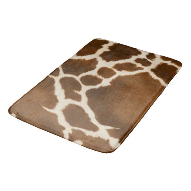 Elegante Kuh Imitate Leather Modern Collection Badematte (Schrägansicht)