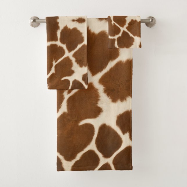 Elegante Kuh Imitate Leather Popular Collection Badhandtuch Set (Insitu)