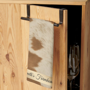 Elegante Kuh Imitate Leather Trendy Collection Geschirrtuch