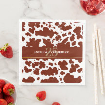 Elegante Kuh Spots Print Bauer Hochzeit Jahrestag