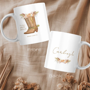 Elegante Kuhgirl-Stiefel-Brautjunggesellinnenabsch Kaffeetasse