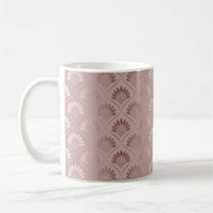 Elegante Kunst Deko Gold Gitter Muster Kaffeetasse