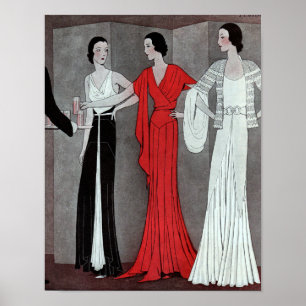 Elegante Kunst-Deko-Vintages Retro Party Poster