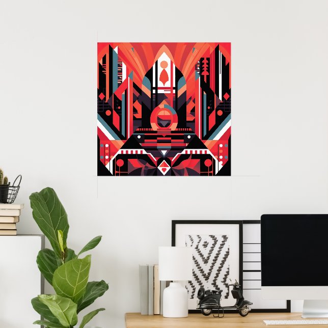 Elegante Kunst, Dichtung und Musik Poster (Heimbüro)