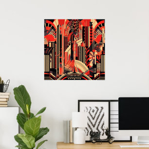 Elegante Kunst, Dichtung und Musik Poster