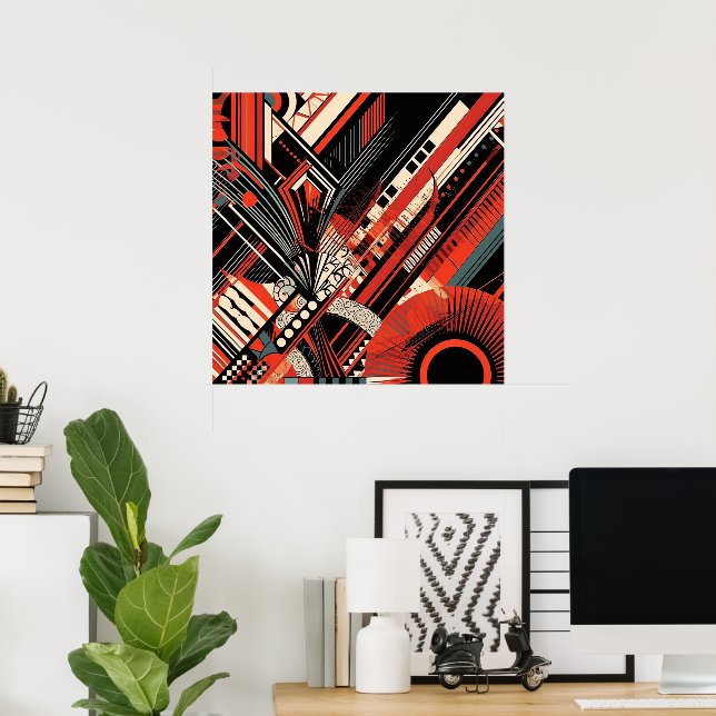 Elegante Kunst, Dichtung und Musik Poster (Heimbüro)