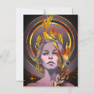 Elegante Kunst, Dichtung und Musik Postkarte