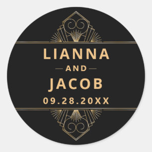 Elegante Kunst, Dichtung und Musik Runder Aufkleber