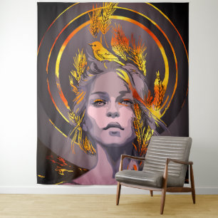 Elegante Kunst, Dichtung und Musik Wandteppich