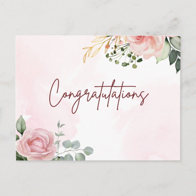 Elegante Kunst gratulieren zu Ihrer Leistung Postkarte (Vorderseite)