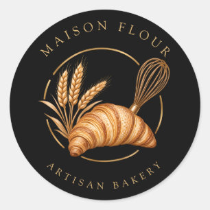 Elegante Kunstbäckerei Runder Aufkleber