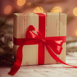 Elegante Künstlerische Golden Brushstrikes Dunkelr Geschenkpapier