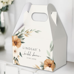 Elegante Kupfer-Erde Beige Brautparty Geschenkschachtel
