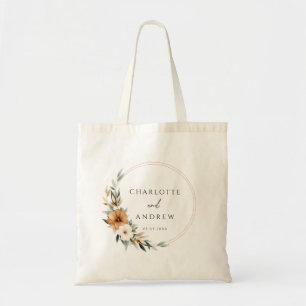 Elegante Kupfer- und erdige botanische Hochzeit Tragetasche