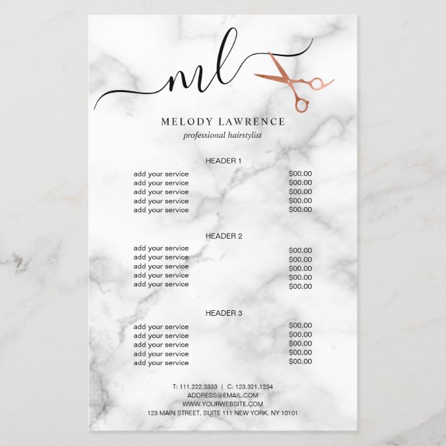 Elegante Kupferschere aus Rose Flyer (Vorne)