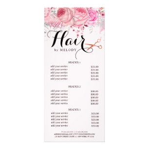 Elegante Kupferschere aus Rose Werbekarte