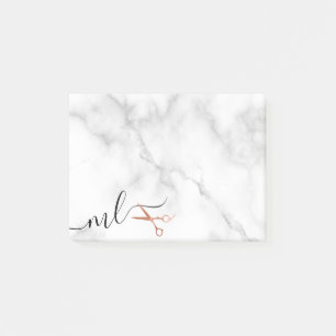 Elegante Kupferschere-Rose Post-it Klebezettel