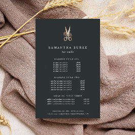 Elegante Kupferschere | Salon Pricing & Services Flyer