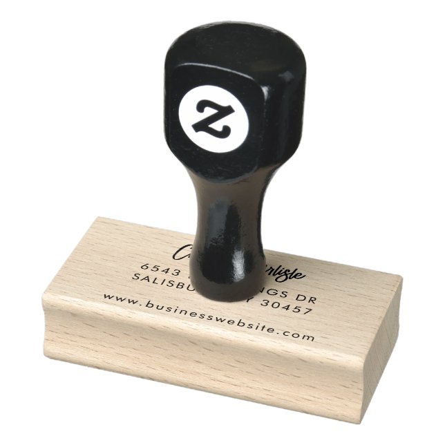 Elegante, kursive Script-Mailingadresse individuel Gummistempel (Stempel)