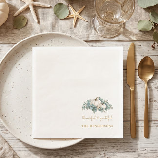 Elegante Küsten-Thanksgiving-Papier-Servietten Serviette