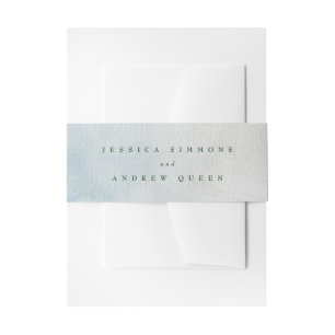 Elegante Küsten-Wasserfarben-Landschaft-Hochzeit Einladungsbanderole