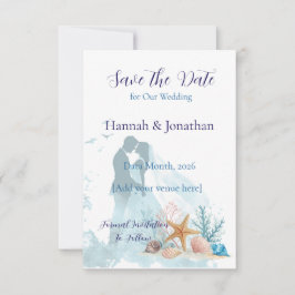 Elegante Küstenromanze-Hochzeit  Save The Date