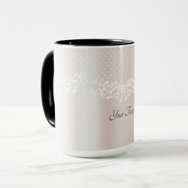 Elegante Lace Floral Tasse (Vorderseite Links)