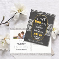 Elegante Lace Foto Verlobung GRILLEN Party Einladu