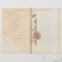 Elegante Lace Vintag Floral Journal Page
